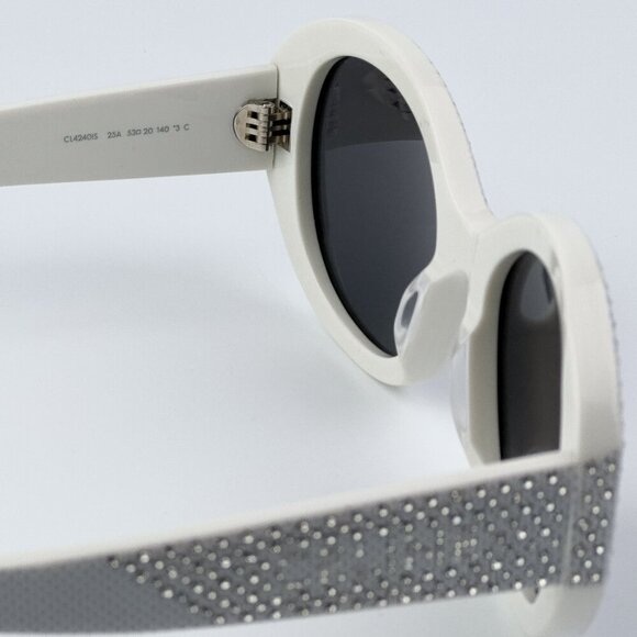 Celine CL4240IS 25A ANIMATION BRAND NEW Sunglasses Ivory Silver Studs Women - Picture 9 of 10